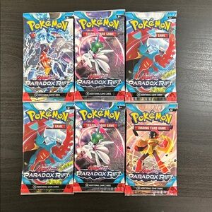 Pokemon Paradox Rift Booster Pack Set - Red and Blue